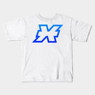 Pisces Blue Gradient Outline Kids T-Shirt